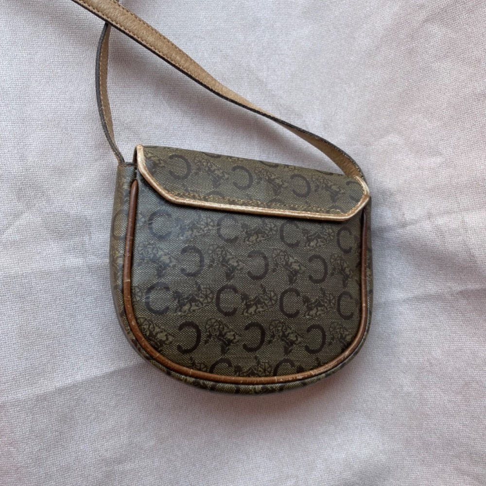 Rare Collectible Leather Horse Pocket Monogram Crossbody Bag purse - Picture 11 of 12